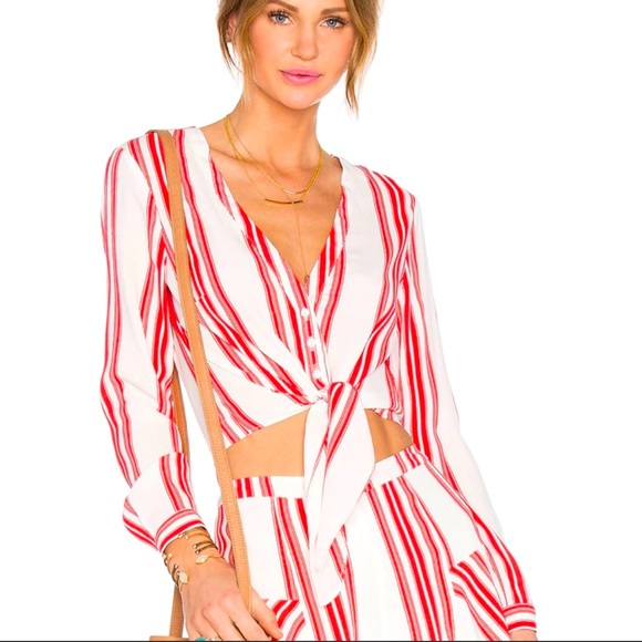 Lovers and Friends x REVOLVE Carmine Top in Red Stripe - Picture 1 of 4